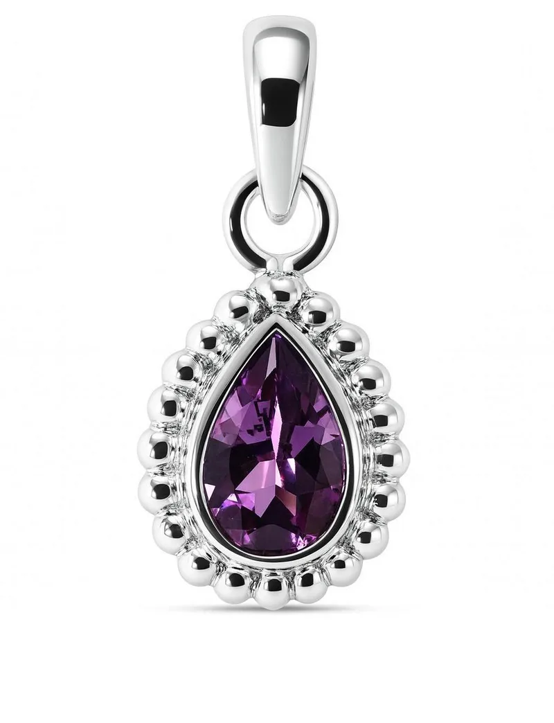 Pendentif Amethyste Poire 10x7mm en Argent